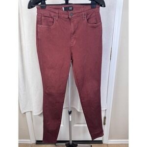 EUC KUT High Rise Fab Ab Toothpick Skinny MIA rust color stretchy Size 10